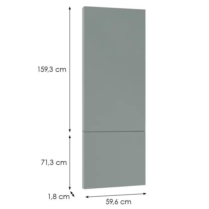 Čelo skrinky Luxeo F08-D60ZLN_D60RWN green,2