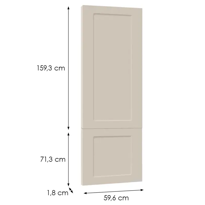 Čelo skrinky Luxeo F15-D60ZLN_D60RWN rám kašmír,2