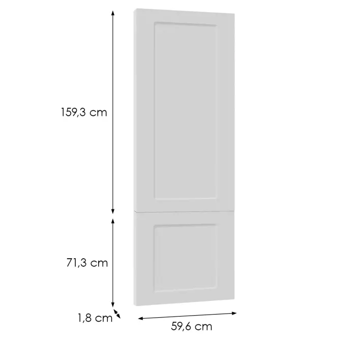 Čelo skrinky Luxeo F15-D60ZLN_D60RWN rám white,2