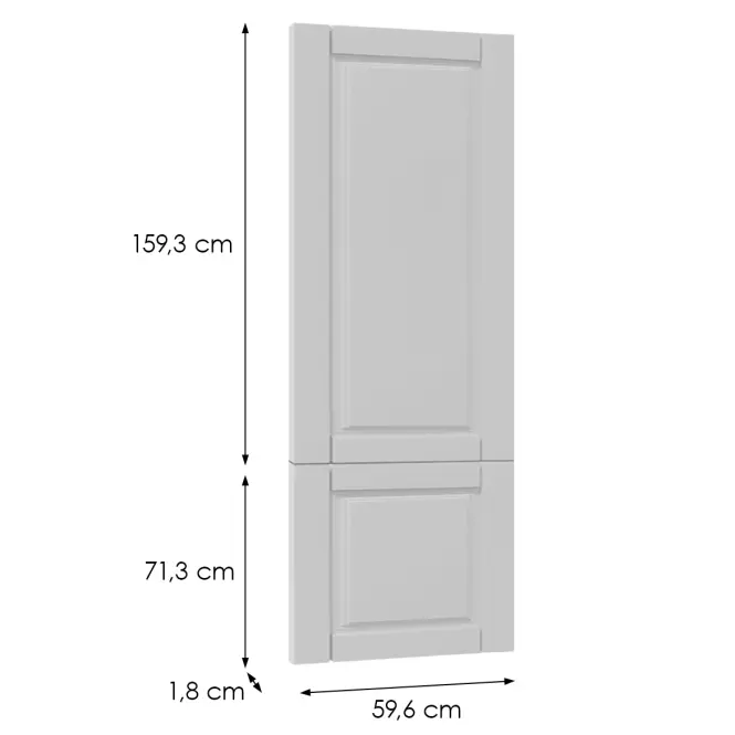 Čelo skrinky Luxeo F13-D60ZLN_D60RWN hampton white,2