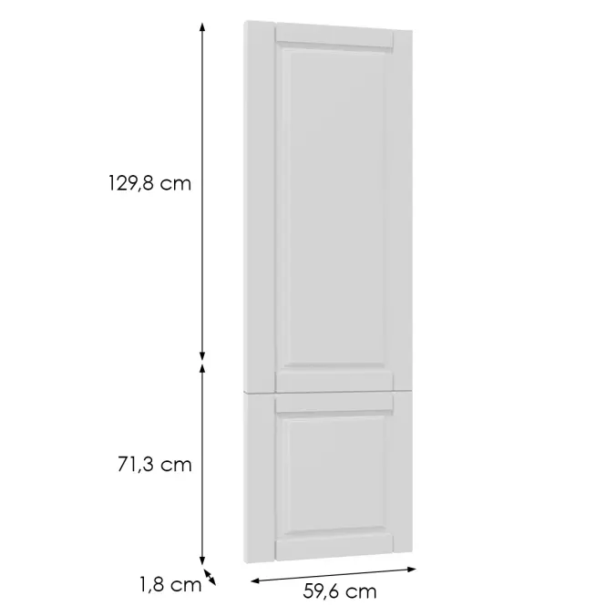 Čelo skrinky Luxeo F13-D60ZL_D60R hampton white,2