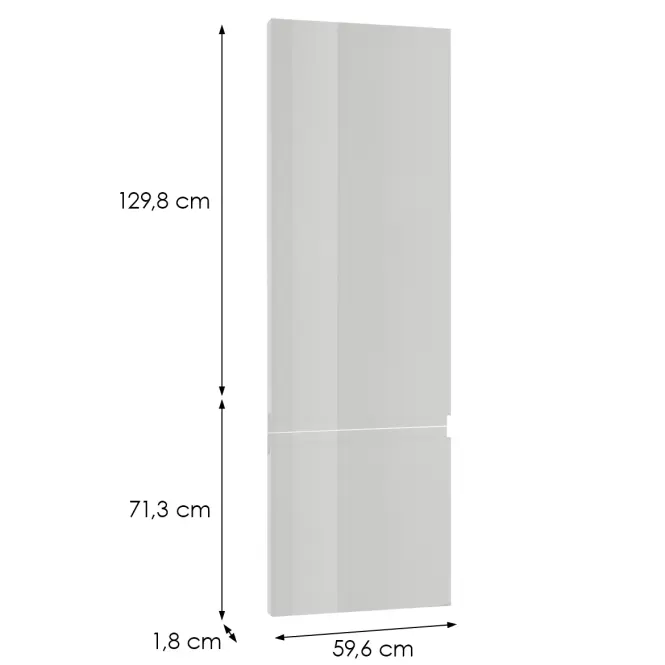 Čelo skrinky Luxeo F02-D60ZL_D60R white lak