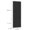 Čelo skrinky Luxeo F16-D60ZL_D60R tenký rám black,2