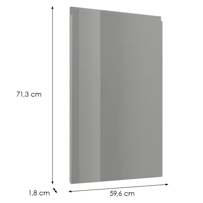 Čelo skrinky Luxeo F02-D60ZS-AX grey lak,2
