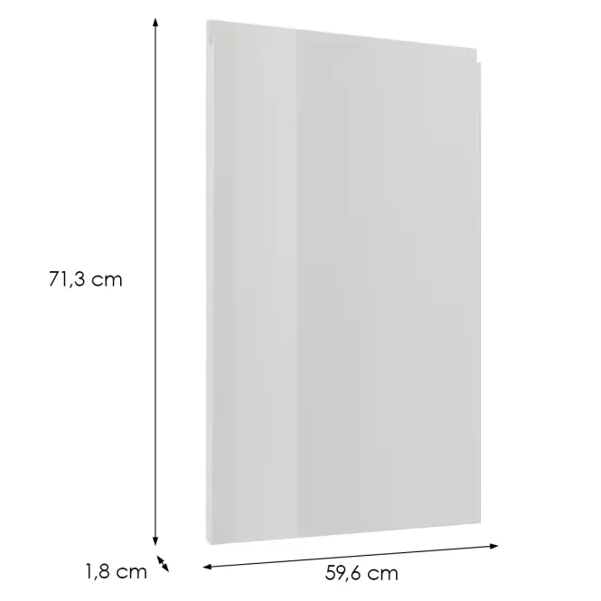 Čelo skrinky Luxeo F02-D60ZS-AX white lak,2