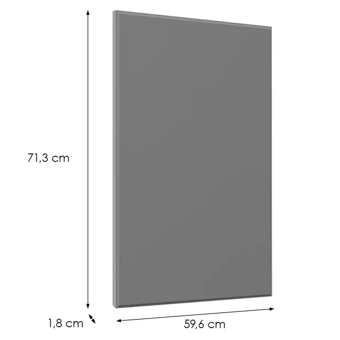Čelo skrinky Luxeo F16-D60ZS-AX tenký rám grey,2