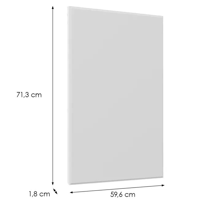 Čelo skrinky Luxeo F16-D60ZS-AX tenký rám white,2