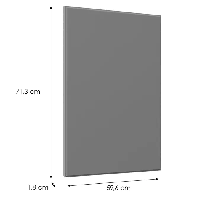Čelo skrinky Luxeo F16-D60_ D60Z tenký rám grey,2