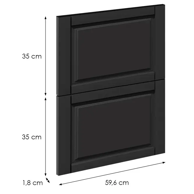 Čelo skrinky Luxeo F13-D60S2_D60S2+1_D60IN-AX hampton black,2