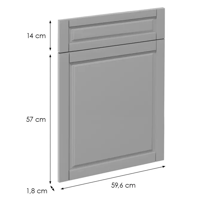 Čelo skrinky Luxeo F13-D60S1-AX hampton grey,2