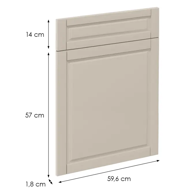 Čelo skrinky Luxeo F13-D60S1-AX hampton kašmír,2