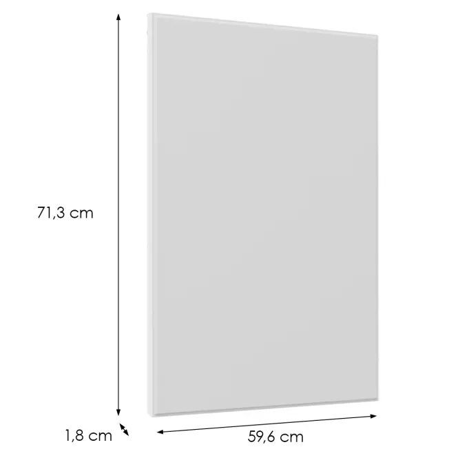 Čelo skrinky Luxeo F16-D60FZW tenký rám white,2