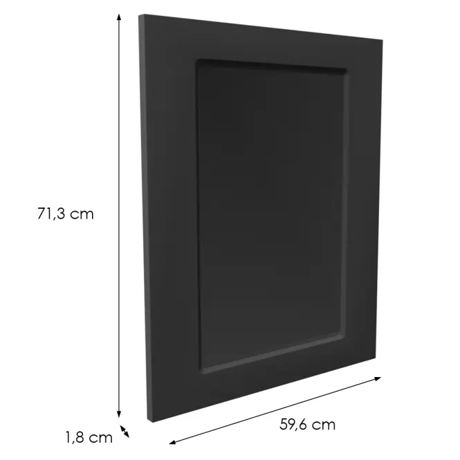 Čelo skrinky Luxeo F15-D60FZW rám black,2