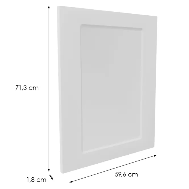 Čelo skrinky Luxeo F15-D60FZW rám white