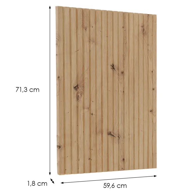 Čelo skrinky Luxeo F14-D60FZW ryfla dub,2