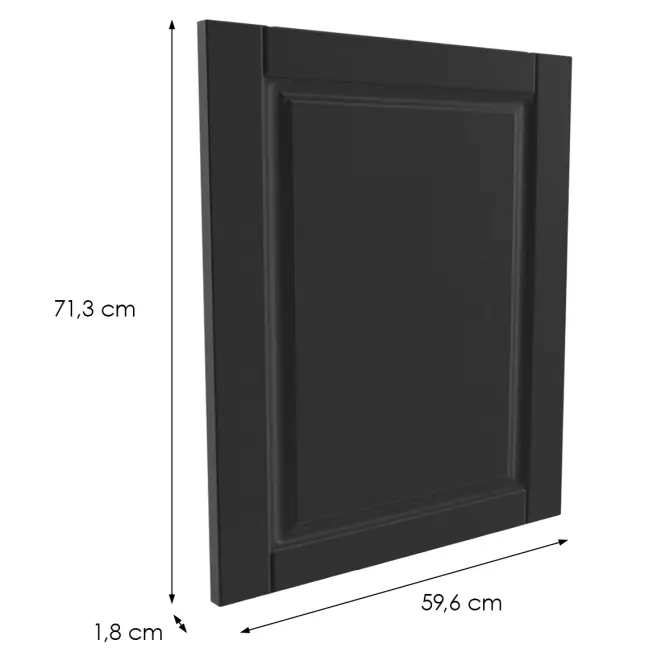 Čelo skrinky Luxeo F13-D60FZW hampton black,2