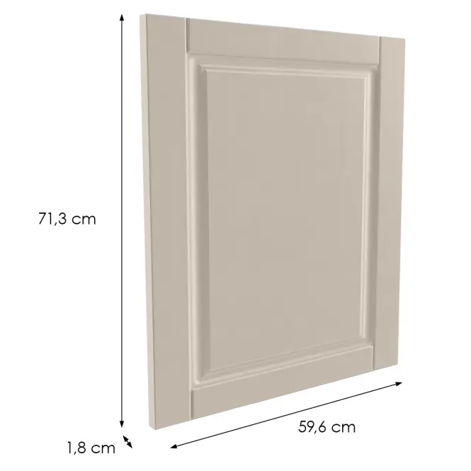 Čelo skrinky Luxeo F13-D60FZW hampton kašmír,2