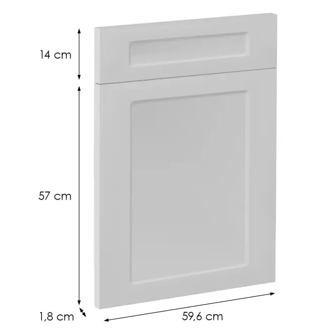 Čelo skrinky Luxeo F15-D60S1-AX rám white