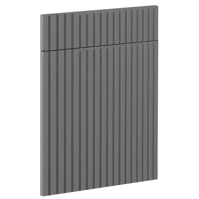 Čelo skrinky Luxeo F14-D60S1-AX ryfla dark grey