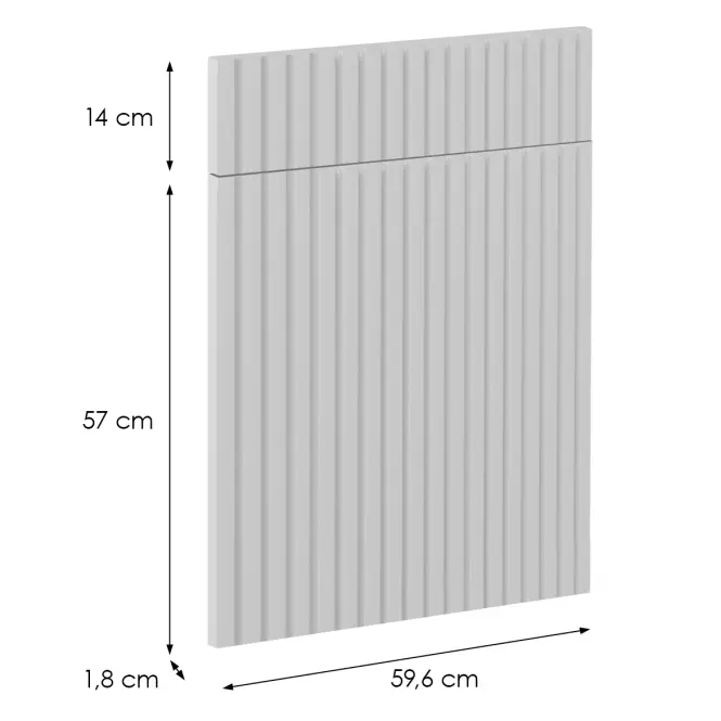 Čelo skrinky Luxeo F14-D60S1-AX ryfla white