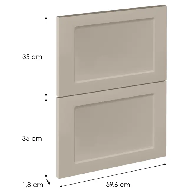Čelo skrinky Luxeo F15-D60S2_D60S2+1_D60IN-AX rám kašmír