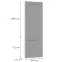 Čelo skrinky Luxeo F15-D60ZL_D60R  rám grey,2