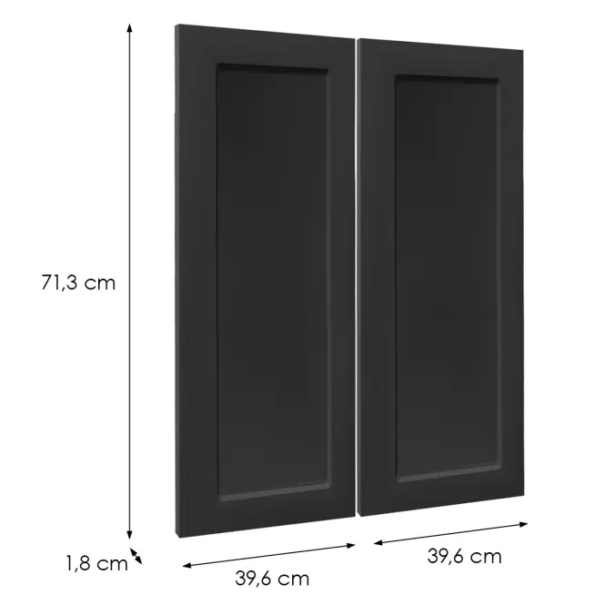 Čelo skrinky Luxeo F15-D80_D80Z rám black,2