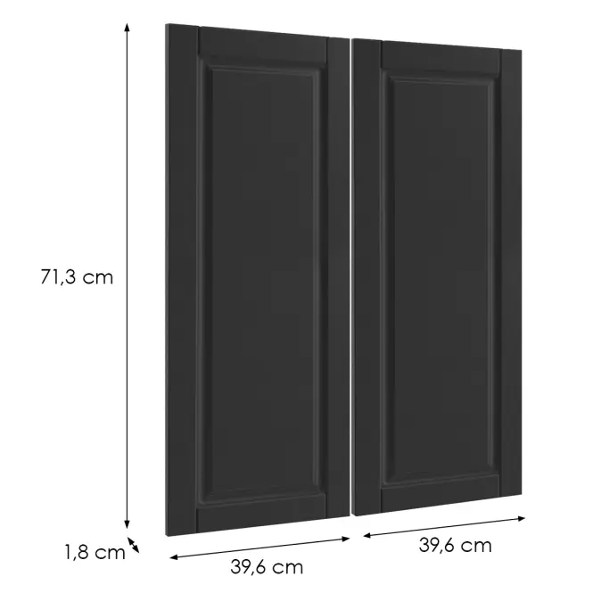 Čelo skrinky Luxeo F13-D80_D80Z hampton black,2