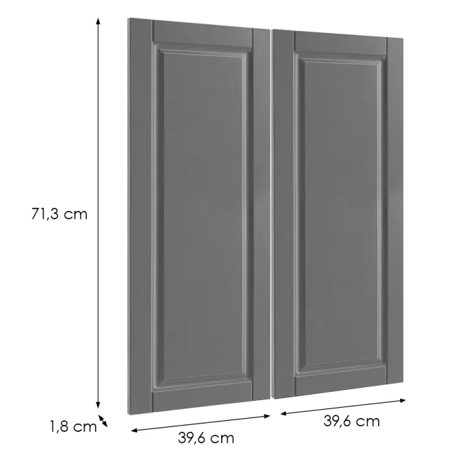 Čelo skrinky Luxeo F13-D80_D80Z hampton dark grey,2