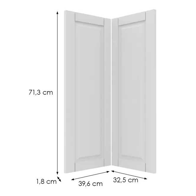 Čelo skrinky Luxeo F13-D90N hampton white,2