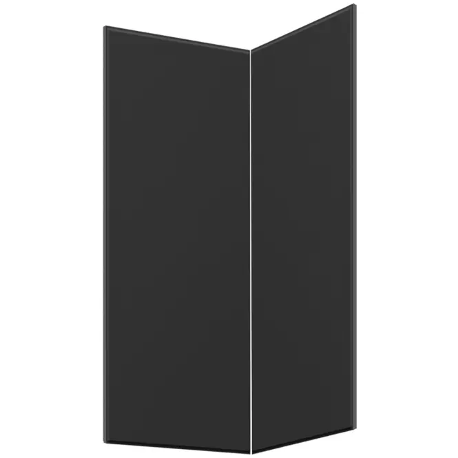Čelo skrinky Luxeo F16-D90N tenký rám black