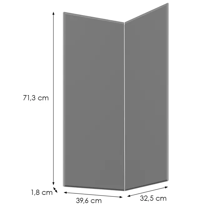 Čelo skrinky Luxeo F16-D90N tenký rám grey,2
