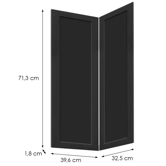Čelo skrinky Luxeo F15-D90N rám black,2