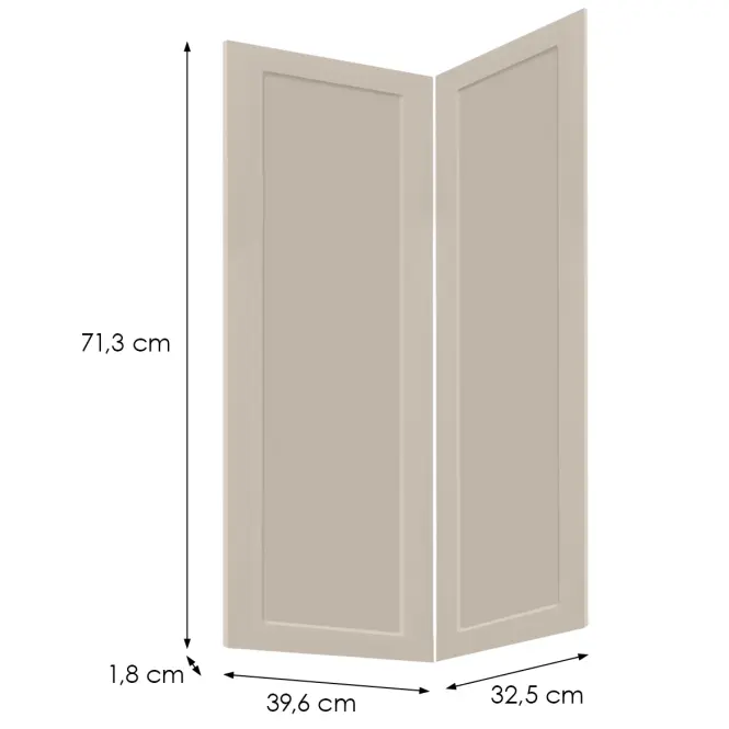 Čelo skrinky Luxeo F15-D90N rám kašmír