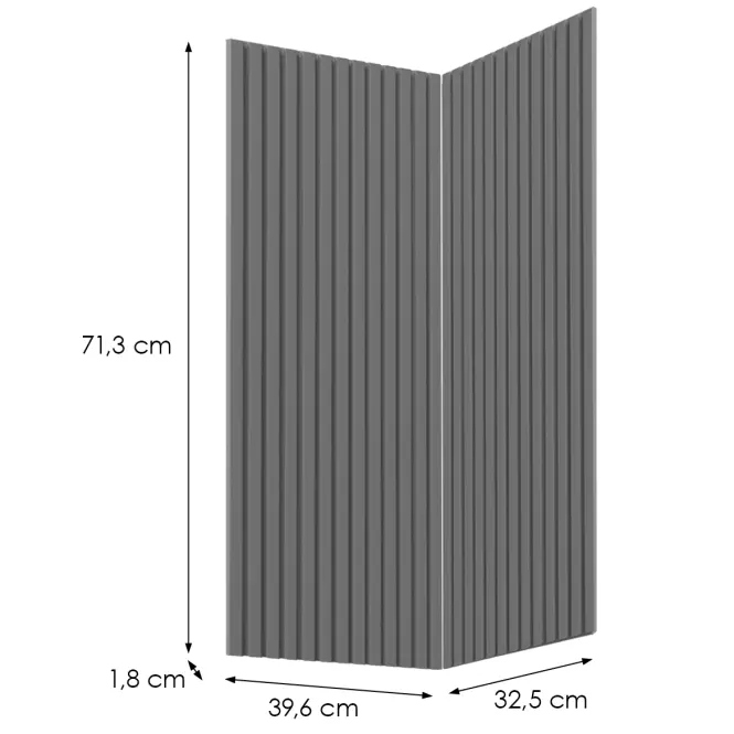 Čelo skrinky Luxeo F14-D90N ryfla dark grey