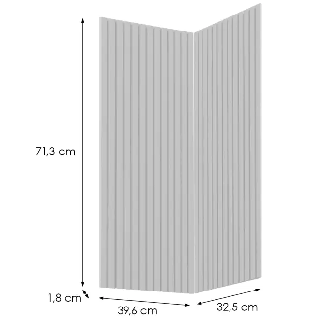 Čelo skrinky Luxeo F14-D90N ryfla white