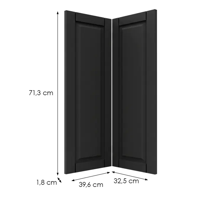 Čelo skrinky Luxeo F13-D90N hampton black,2