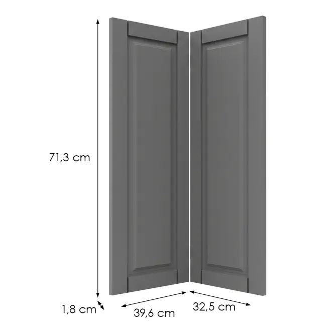 Čelo skrinky Luxeo F13-D90N hampton dark grey,2