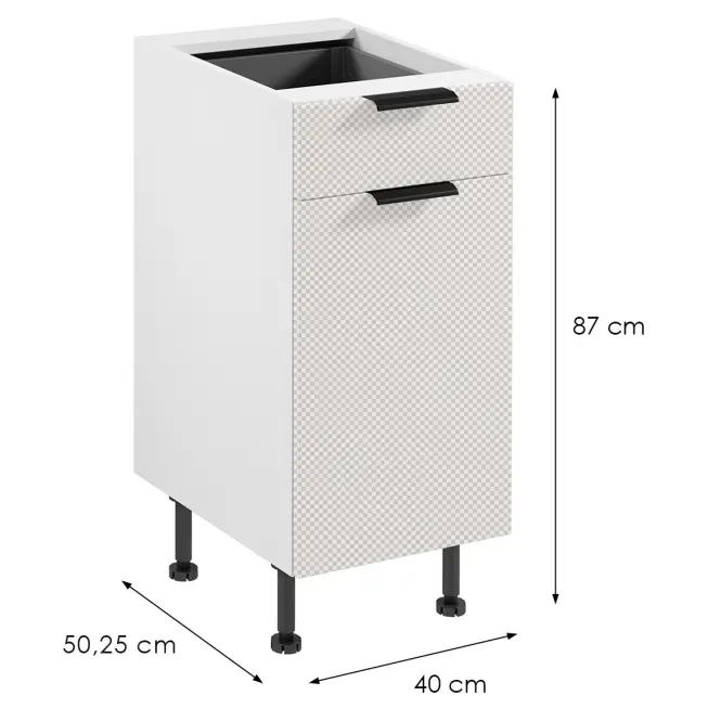 Korpus Luxeo K04-D40S1-AX biely,2