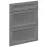 Čelo skrinky Luxeo F15-D60S3-AX rám dark grey