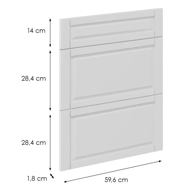 Čelo skrinky Luxeo F13-D60S3-AX hampton white,2