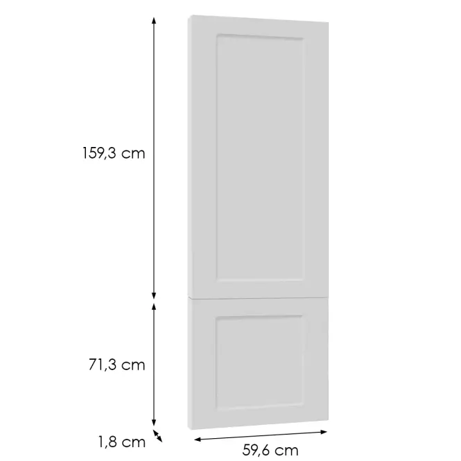 Čelo skrinky Luxeo F15-D60T-AX rám white,2