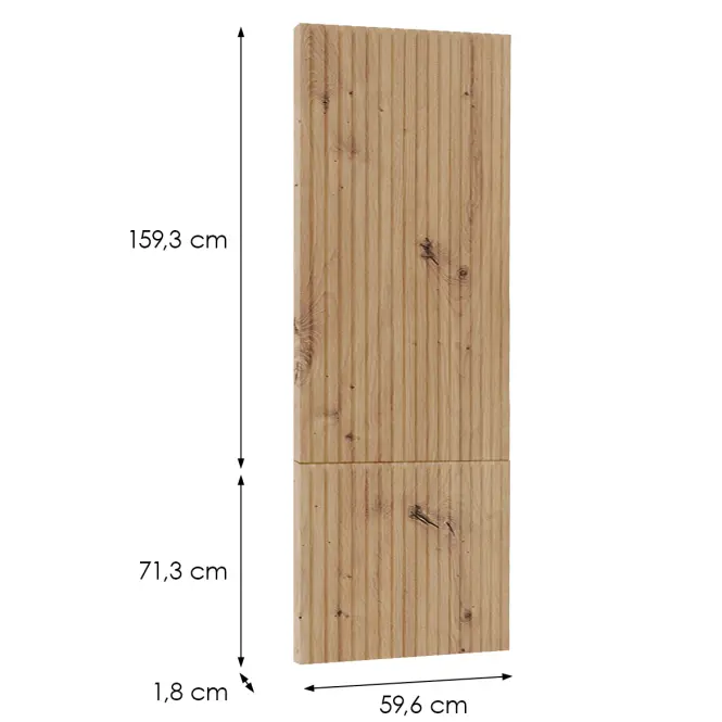 Čelo skrinky Luxeo F14-D60T-AX ryfla dub,2