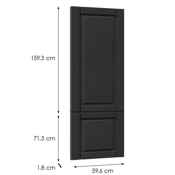 Čelo skrinky Luxeo F13-D60T-AX hampton black