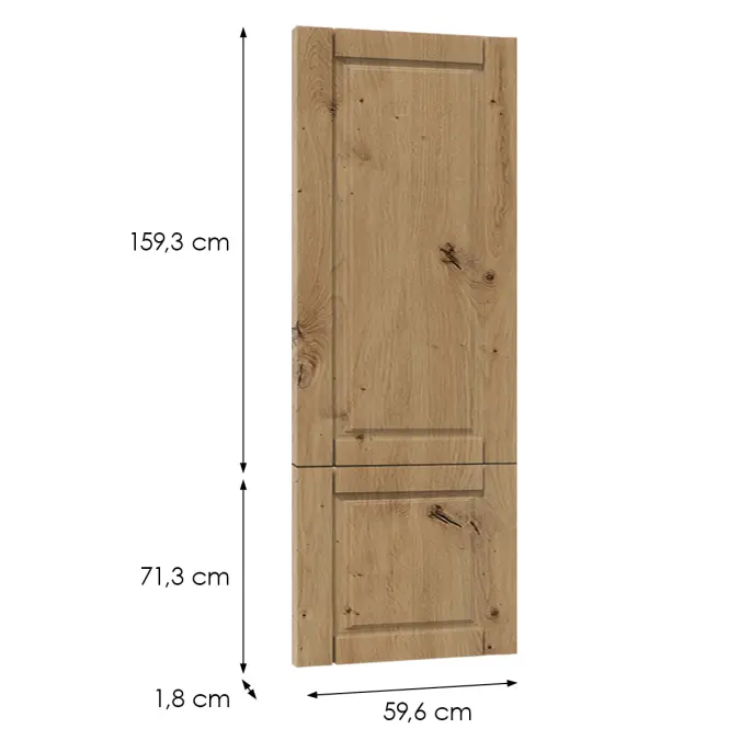 Čelo skrinky Luxeo F13-D60T-AX hampton dub