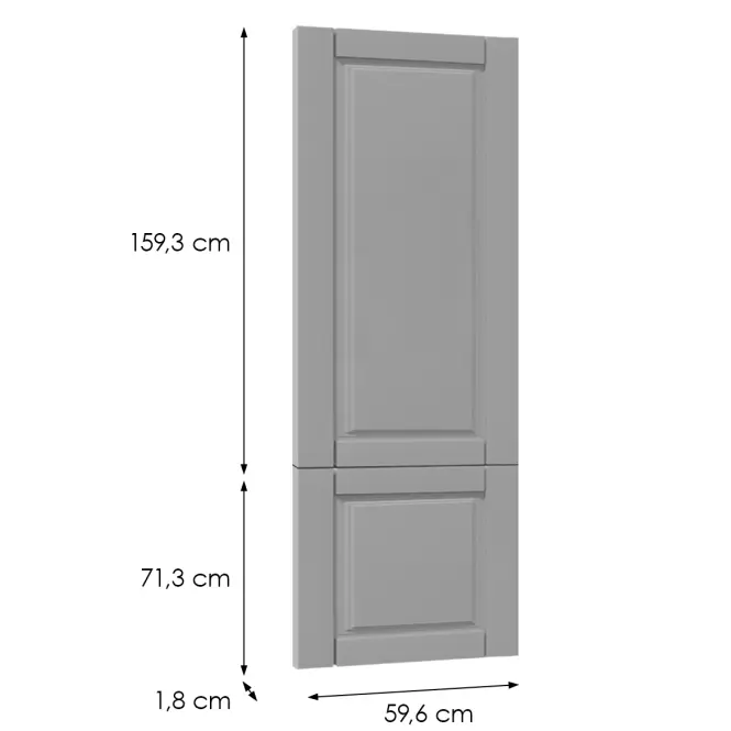 Čelo skrinky Luxeo F13-D60T-AX hampton grey,2