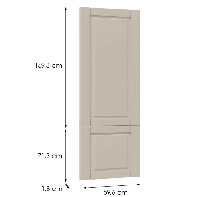 Čelo skrinky Luxeo F13-D60T-AX hampton kašmír,2