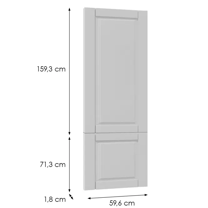 Čelo skrinky Luxeo F13-D60T-AX hampton white,2