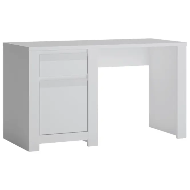 Písací stôl Novi NVIB01 1D1S biela alpin/pvc biela supermat