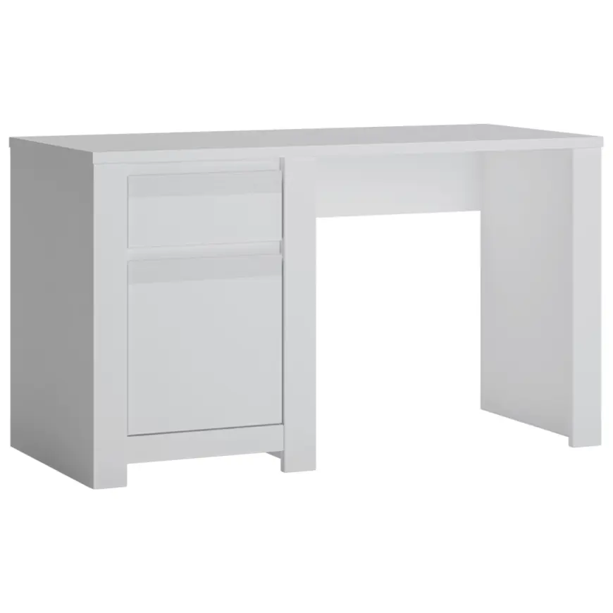 Písací stôl Novi NVIB01 1D1S biela alpin/pvc biela supermat